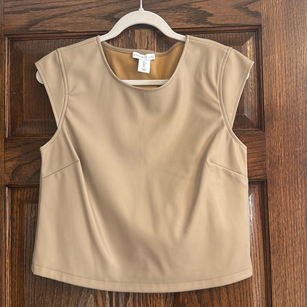 New faux-leather shirt
